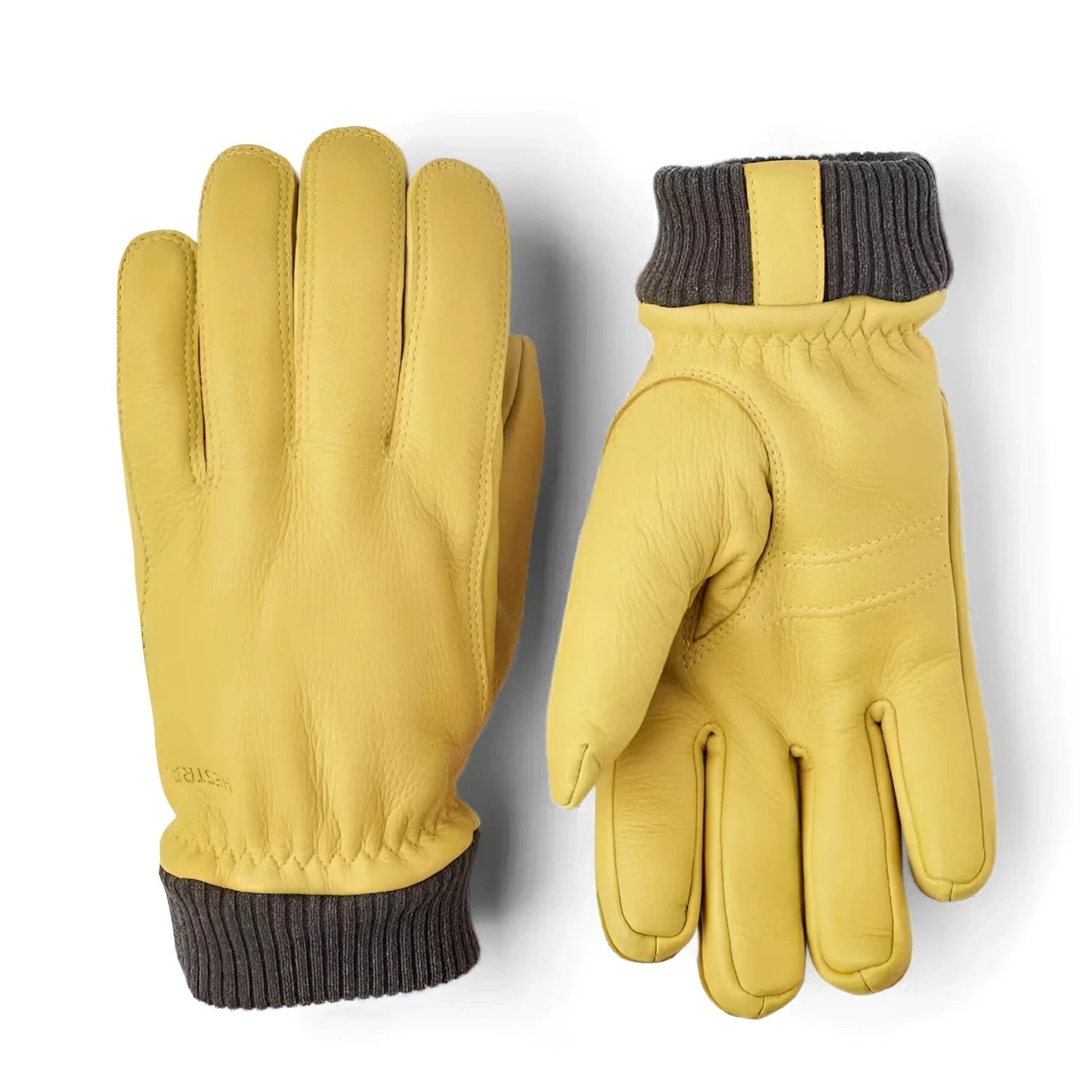 Hestra Tore Glove in natural yellow, pair top view