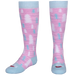 hot chillys kids mid volume sock in petal pine tree front view