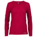 Hot Chillys W's Clima-Tek Crewneck, Burgundy Heather, front view 