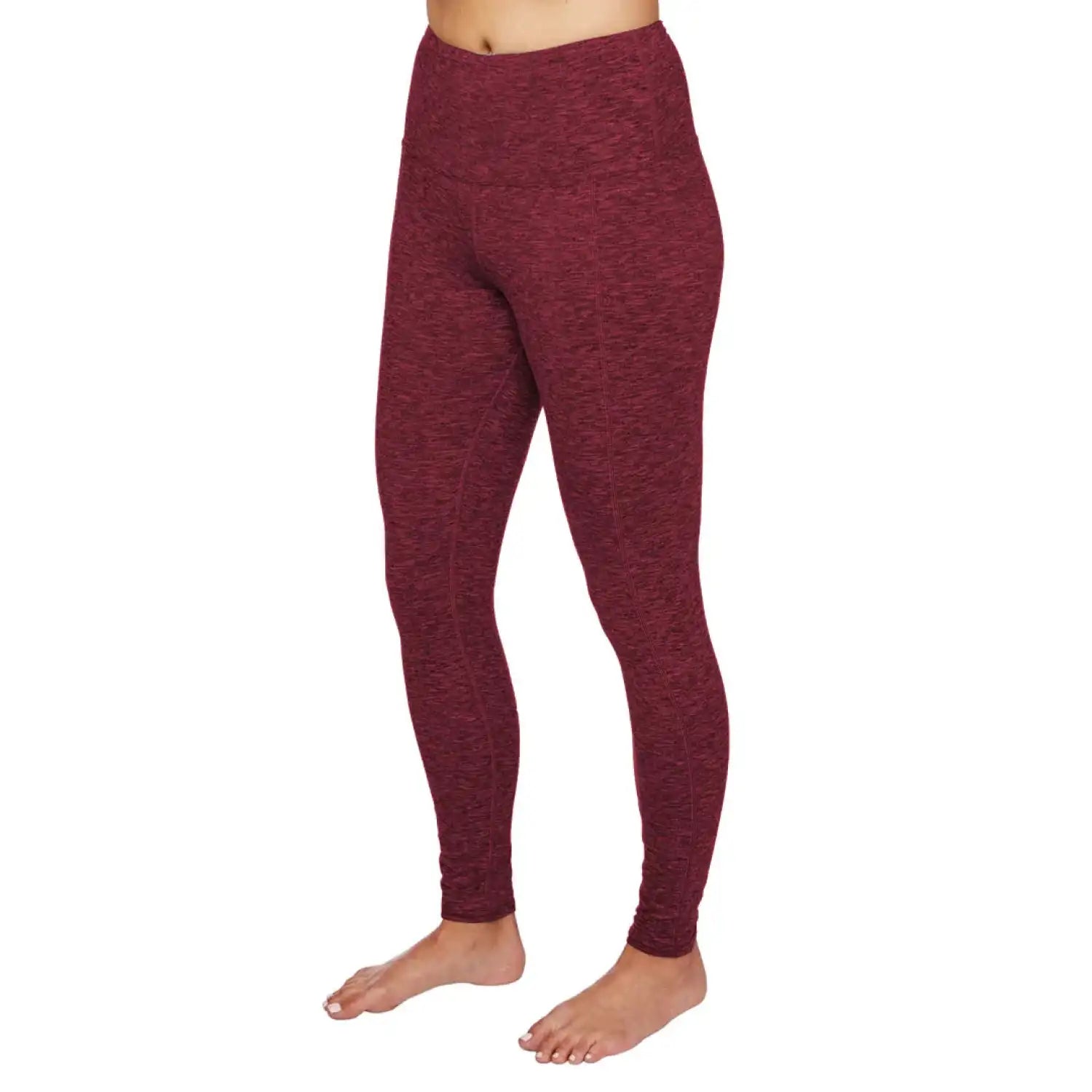 Hot Chillys W's Clima-Tek Tight, Burdundy Heather, front view on model