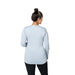 hot chillys womens clima tek crewneck in ashley blue heather back model view