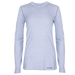 hot chillys womens clima tek crewneck in ashley blue heather front flat view