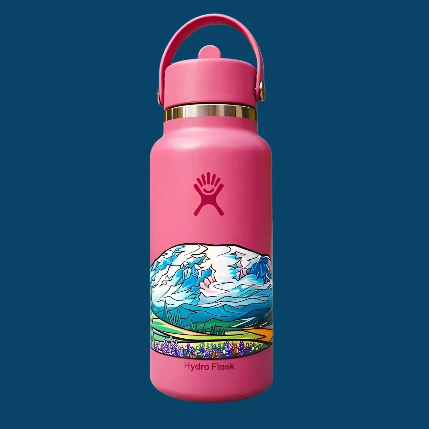 Hydrascape Infinity Sticker, mount rainier on bottle
