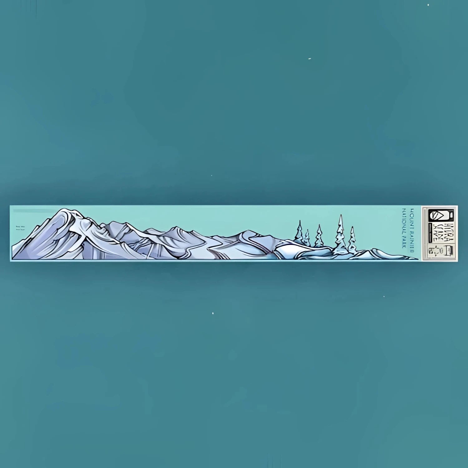 Hydrascape Infinity Sticker, mt rainier snowscape flat