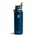 Hydro Flask Wide Mouth with Flex Straw Cap 24 oz, Indigo, front view 