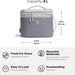Hydroflask Insulated Lunch Bag 8L in grey, dimensions