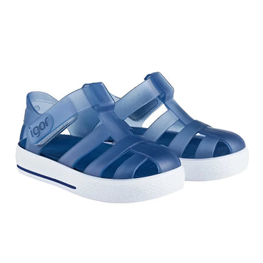 Igor Toddler's Star Sandal in Marino, side view