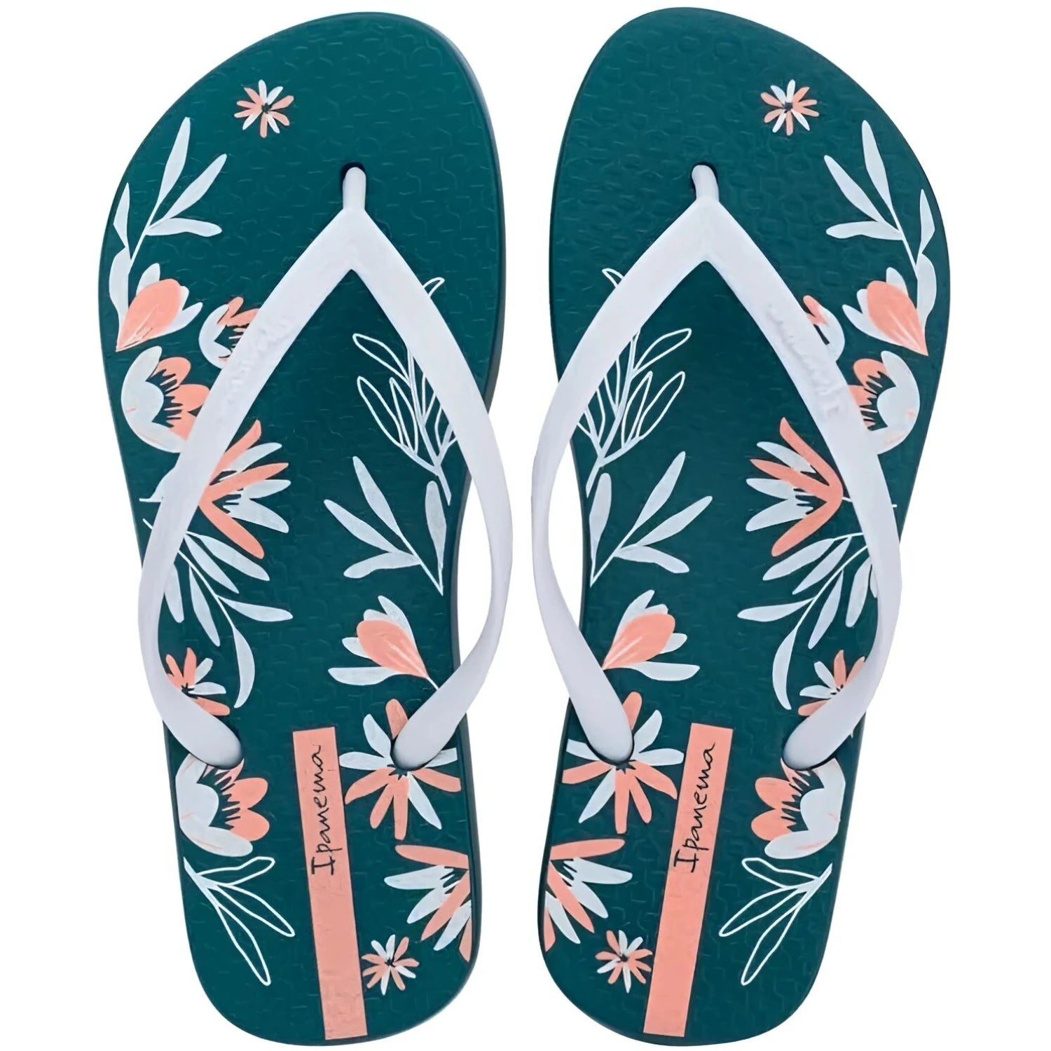 Ipanema Women's Clássica Happy XVIII Sandal in jade & peach, top view