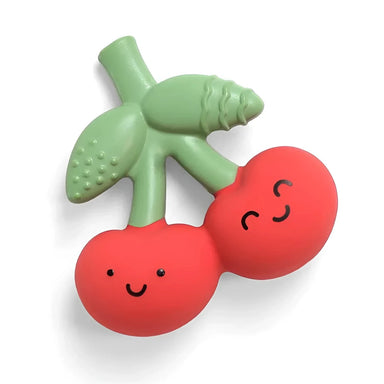 Itzy Ritzy Comfort Crew Teether in cherries, front view