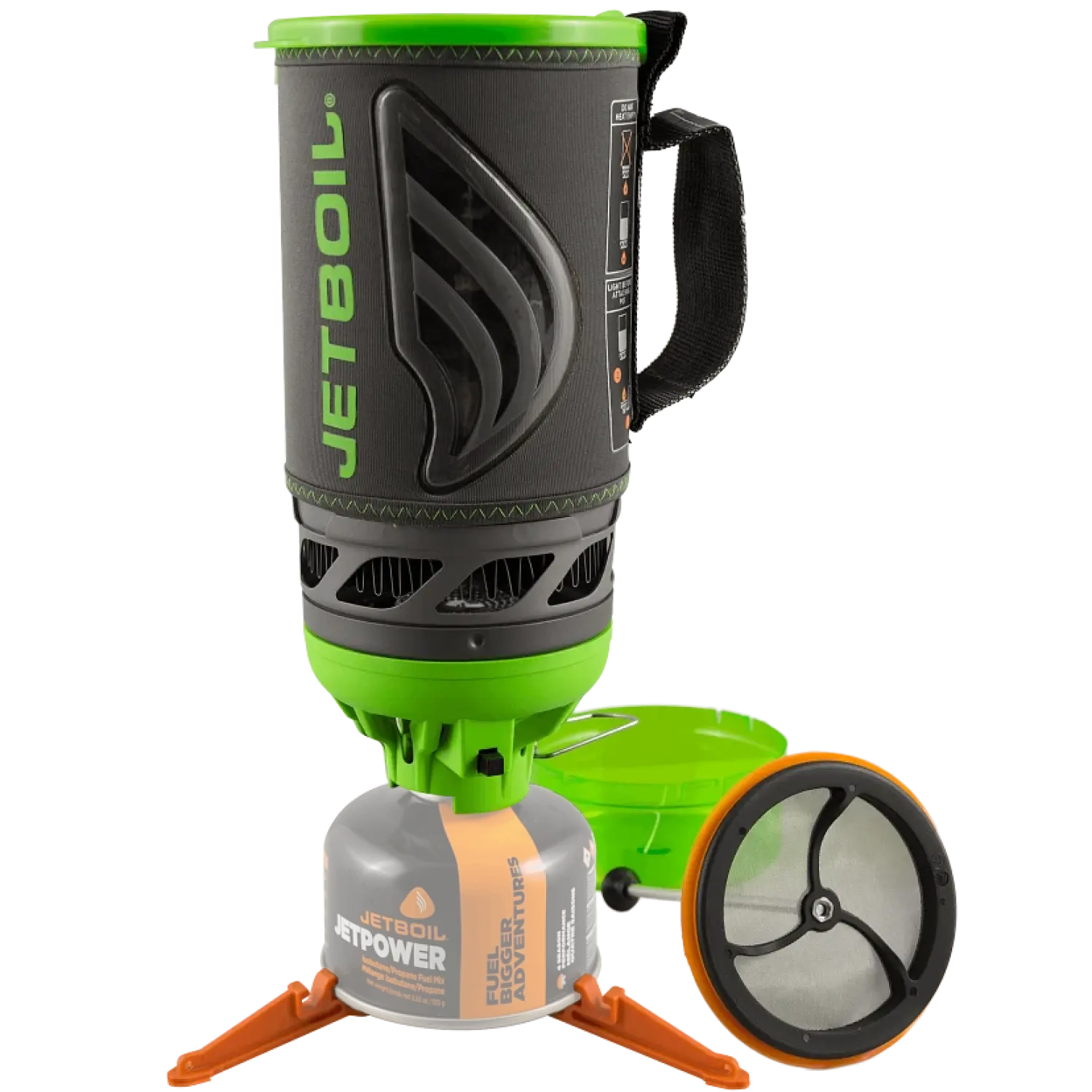 Jetboil Flash Java Kit shown with all compnents (Fuel Cannister not included)