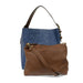 Joy Susan Classic Hobo Handbag Celestial Blue/Coffee Inside bag shown