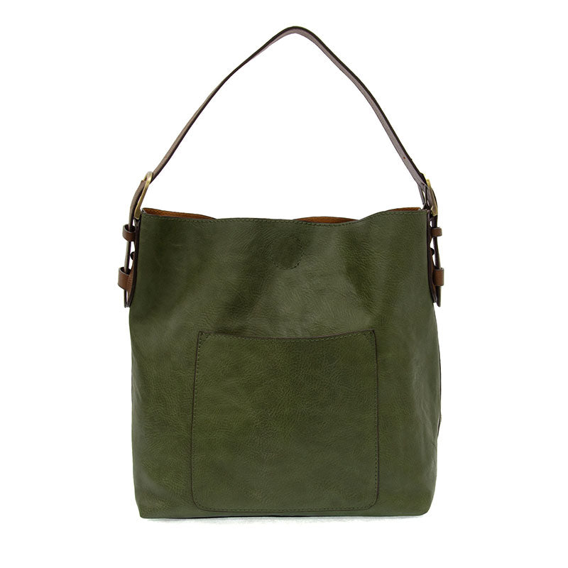 joy susan classic hobo handbag in dark basil front view