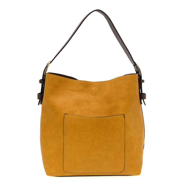 joy susan classic hobo handbag in honey front view