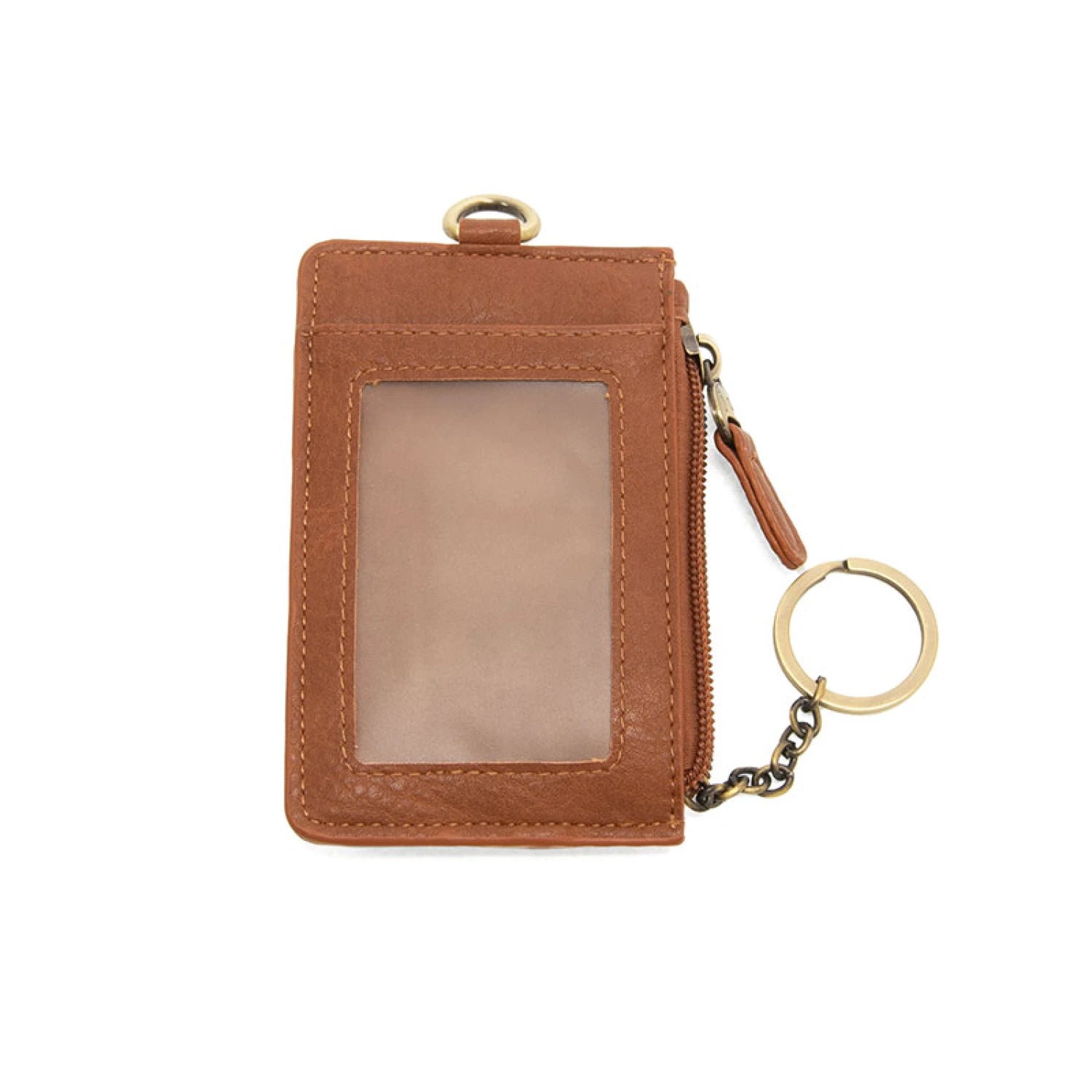 joy susan dolly small card wallet with keyring in saddle back view