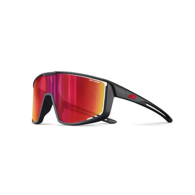 Julbo Fury S  shown in the black color option. Side view.