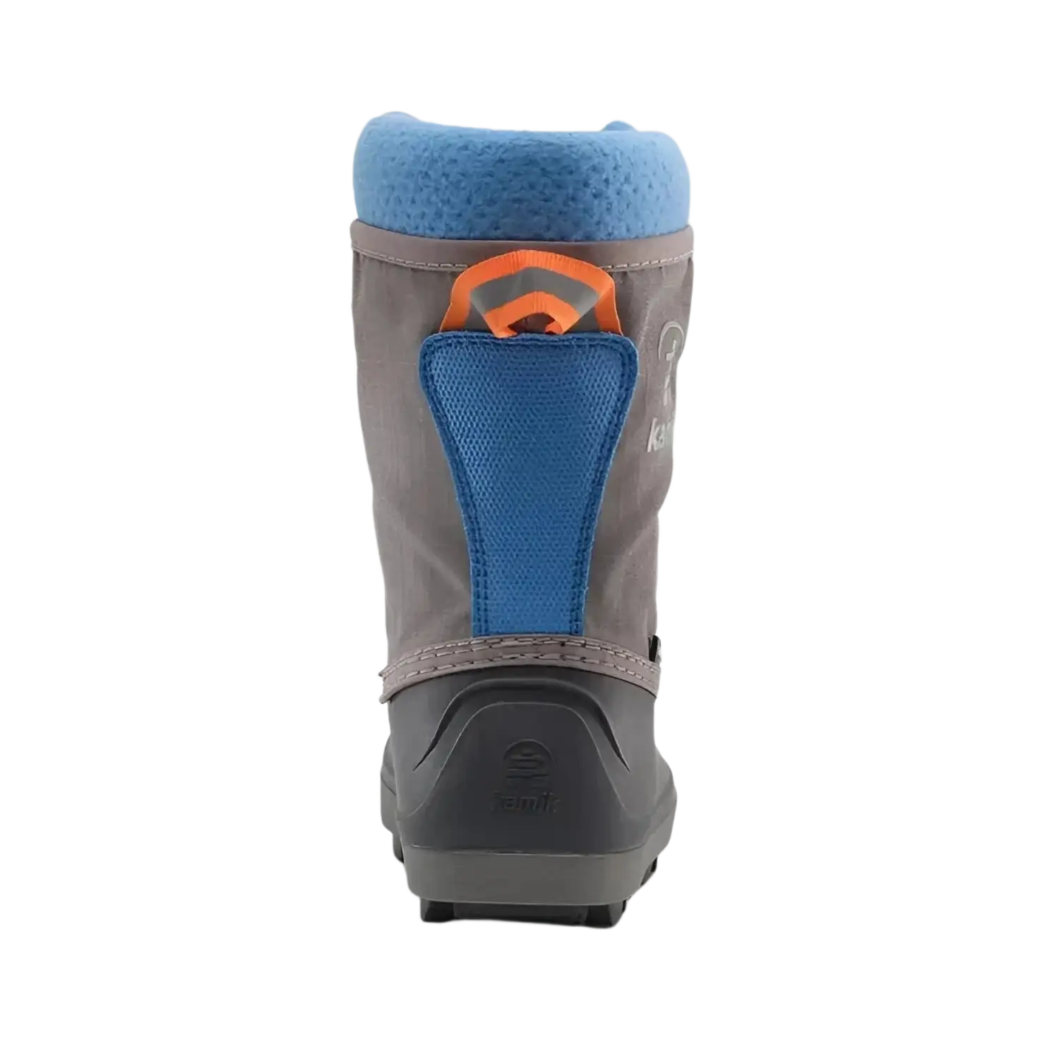 Kamik Kid's Cascade Winter Boot in light grey, back view