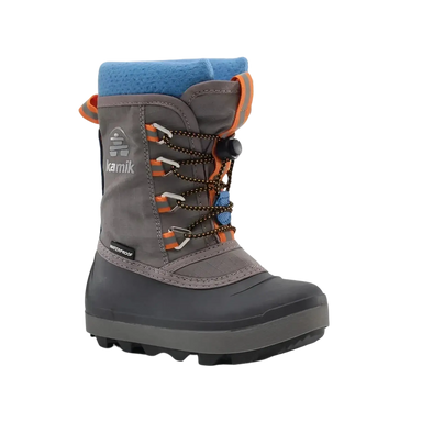 Kamik Kid's Cascade Winter Boot in light grey, side view