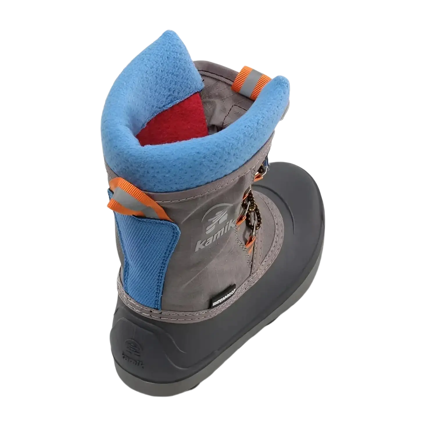 Kamik Kid's Cascade Winter Boot in light grey, top view