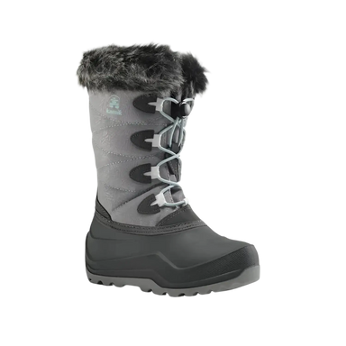 Kamik Kid's Snowangel Winter Boot in charcoal, side view