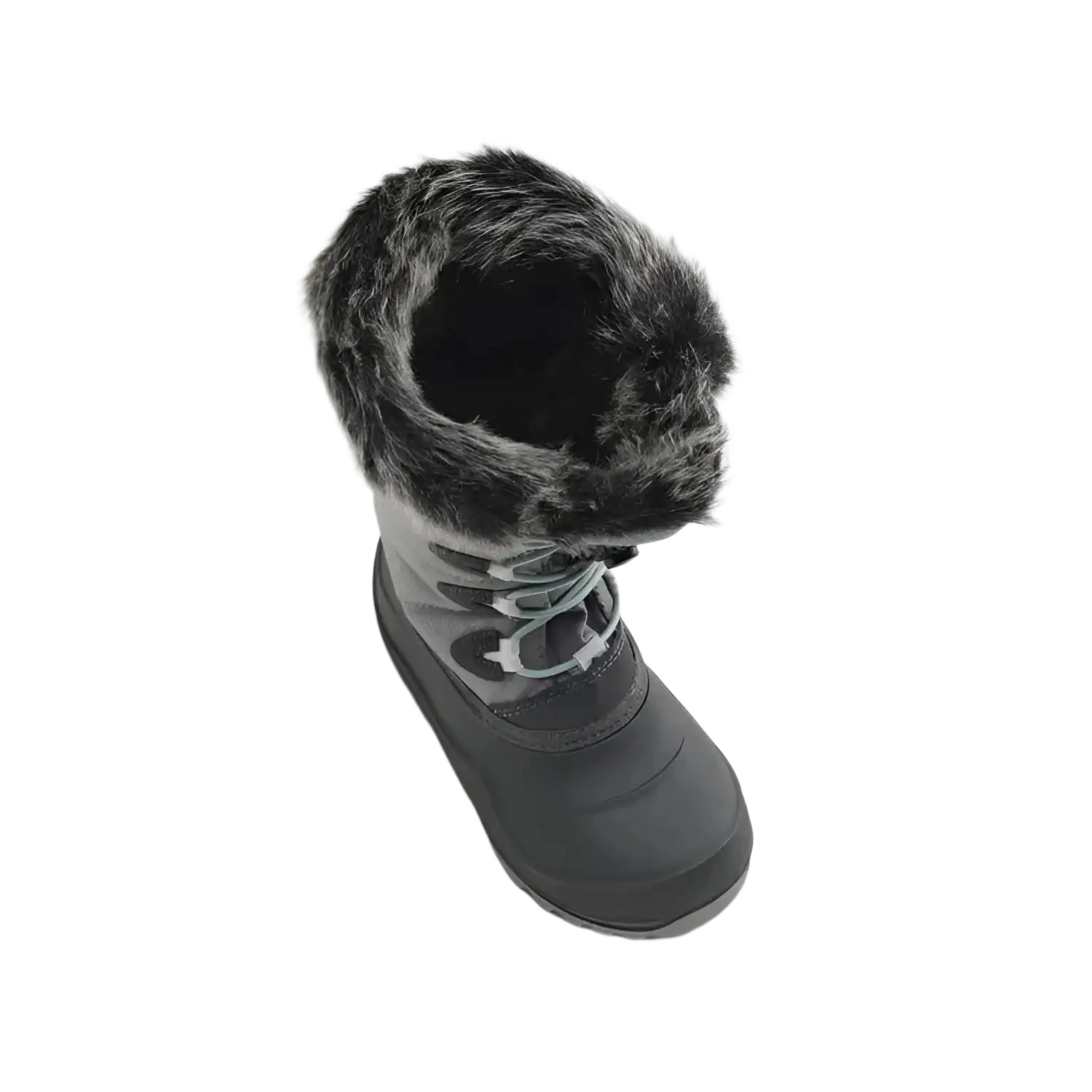 Kamik Kid's Snowangel Winter Boot in charcoal, top view