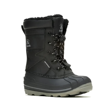 Kamik Kid's Surfin Boot in black, side view