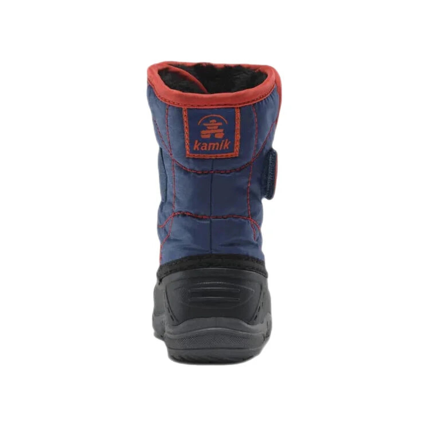 Kamik Snowbug 5 Winter Boot, Navy and Orange, back view