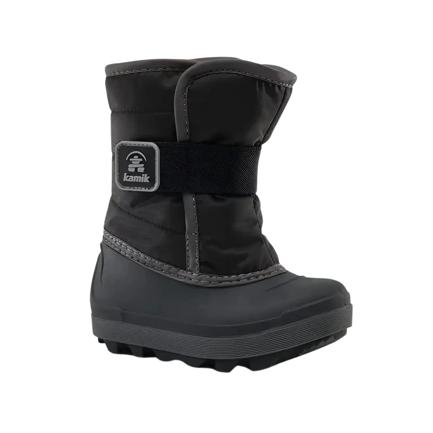 Kamik Toddler's Snowbug 7 in black, side view