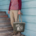 kavu cabin tote in greenwood model view