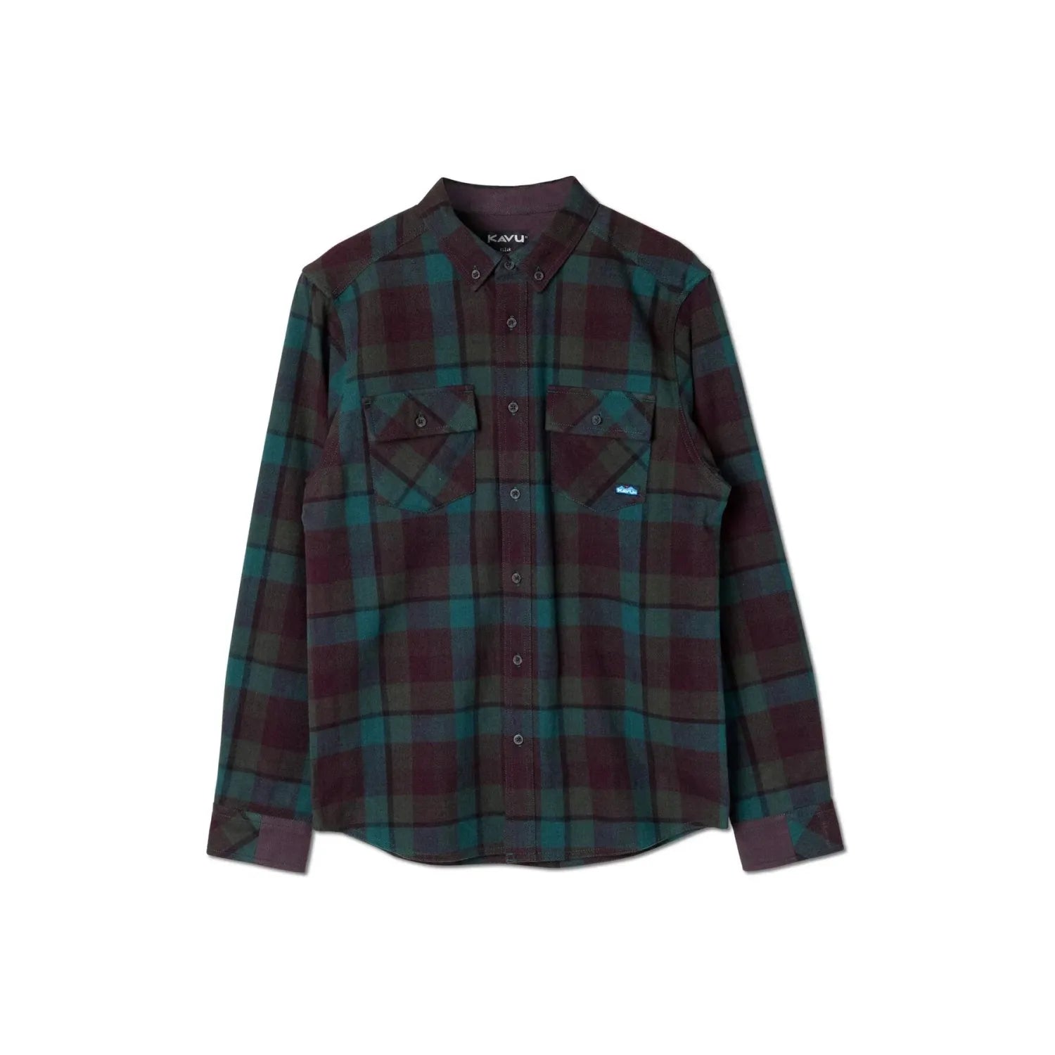 Kavu Men's Buffaroni Flannel shown in the Walla Walla color option. Front View.