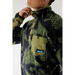 KAVU Men's Teannaway Fleece in fiddlehead, on model front pocket detail