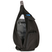Kavu Mini Rope Bag in black, front view unzipped