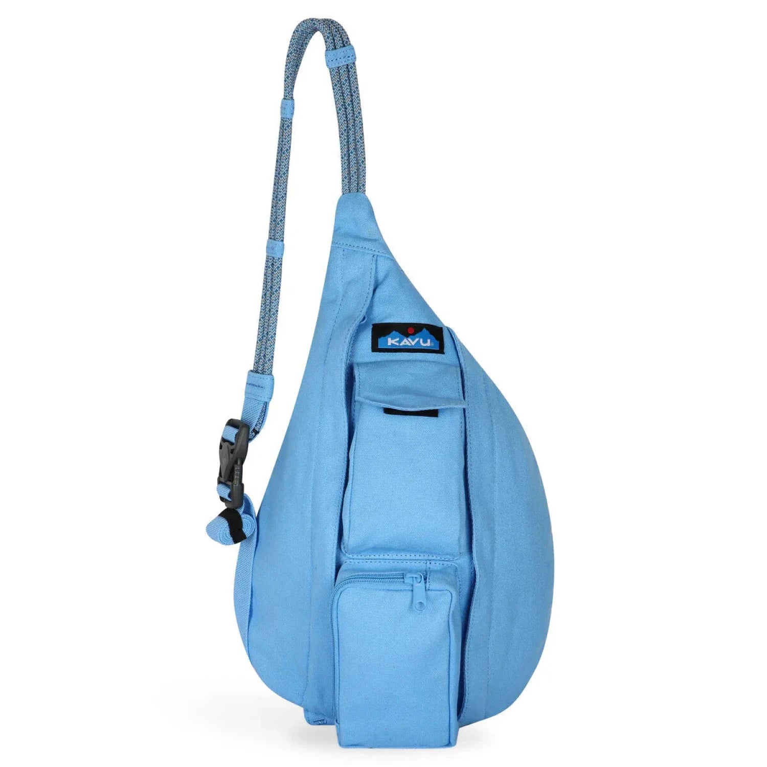 Kavu Mini Rope Bag in blue bay, front view