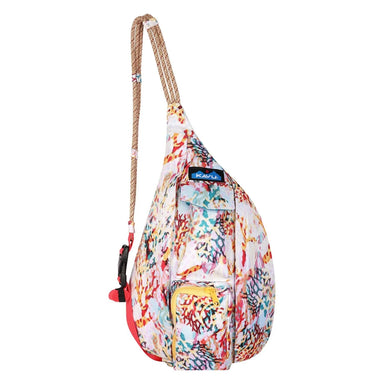 Kavu Mini Rope Sling, Floral Coral, front view 