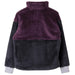 kavu women's spirit cove full zip fleece jacket in blackberry blend back flat view