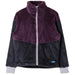 kavu women's spirit cove full zip fleece jacket in blackberry blend front flat view