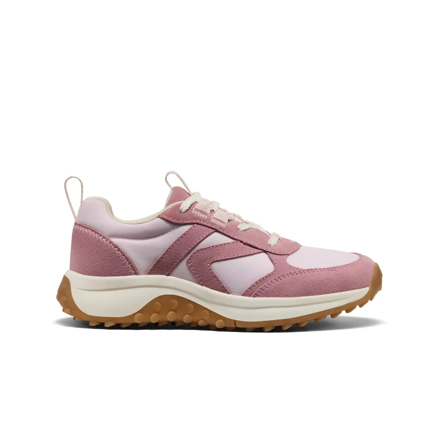 KEEN Big Kid's KS86 Sneaker in lilas & giggle pink, side view