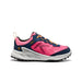 KEEN Big Kid's Zionic Waterproof Shoe in naval academy & pink lemonade, side view