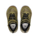 KEEN Kid's Hightrail Waterproof Hiking Boot in Dark Olive Martini Olive, top view of pair 