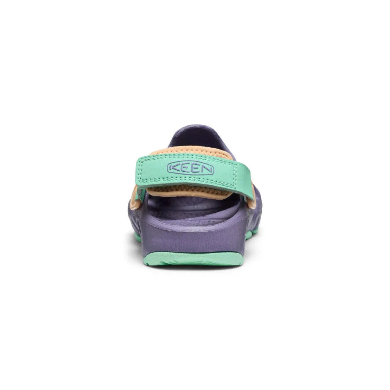 KEEN Kid's HyperFLT Clog in purple haze & peach fuzz, back view