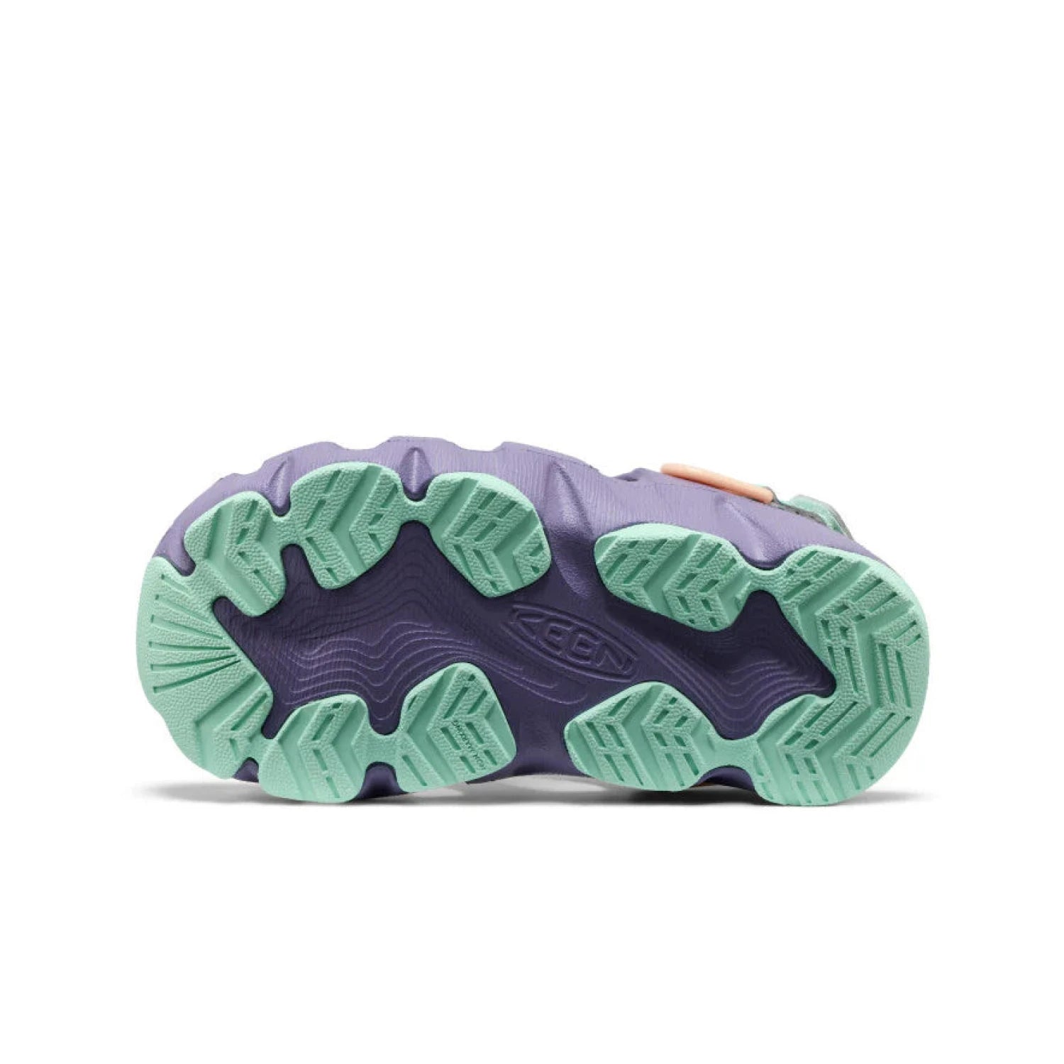 KEEN Kid's HyperFLT Clog in purple haze & peach fuzz, sole view