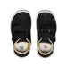 KEEN Kid's KNX T-Toe Sneaker in black & star white, top view