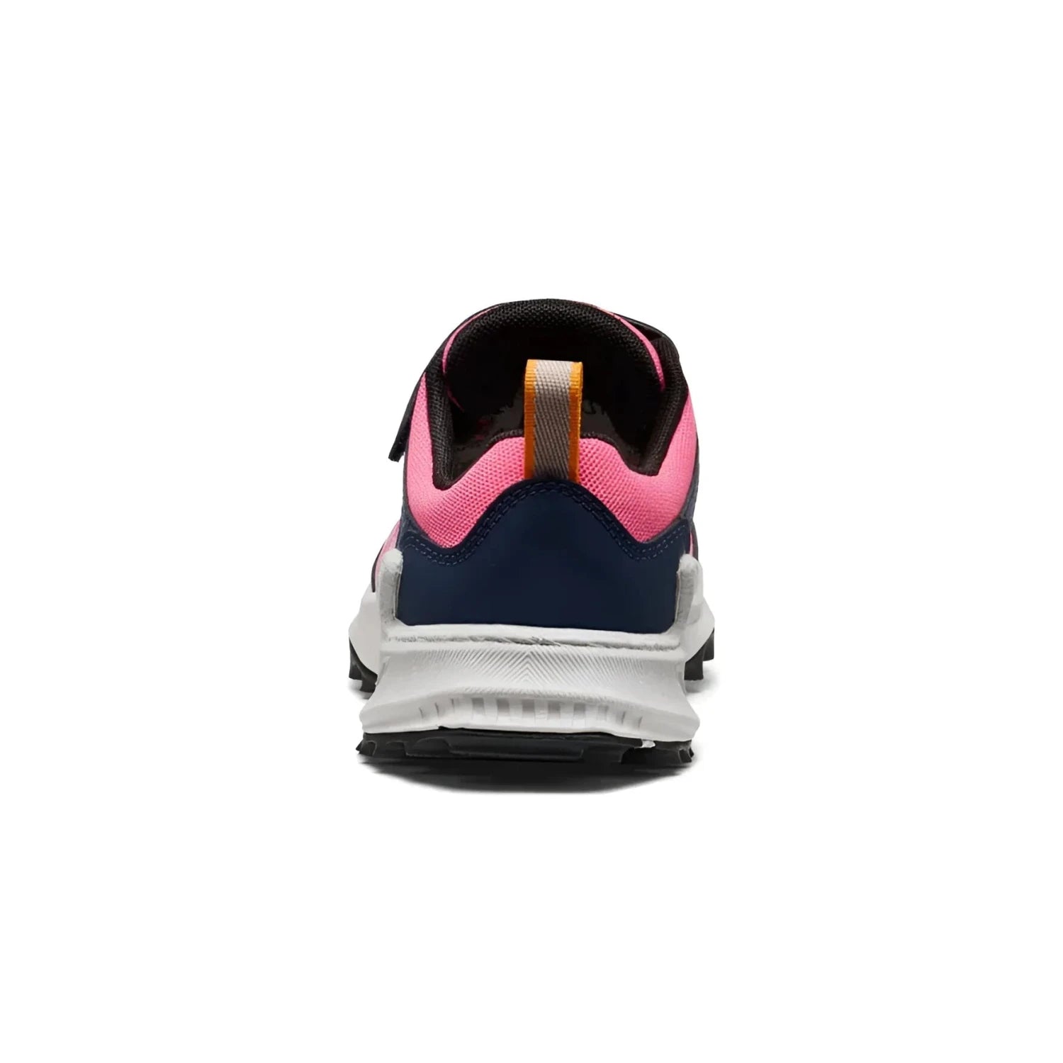 KEEN Kid's Zionic Waterproof Shoe in naval academy & pink lemonade, back view