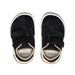 KEEN Toddler's KNX T-Toe Sneaker in black & star white, top view