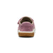 KEEN Kid's KNX T-Toe Sneaker in lilas & star white, back view