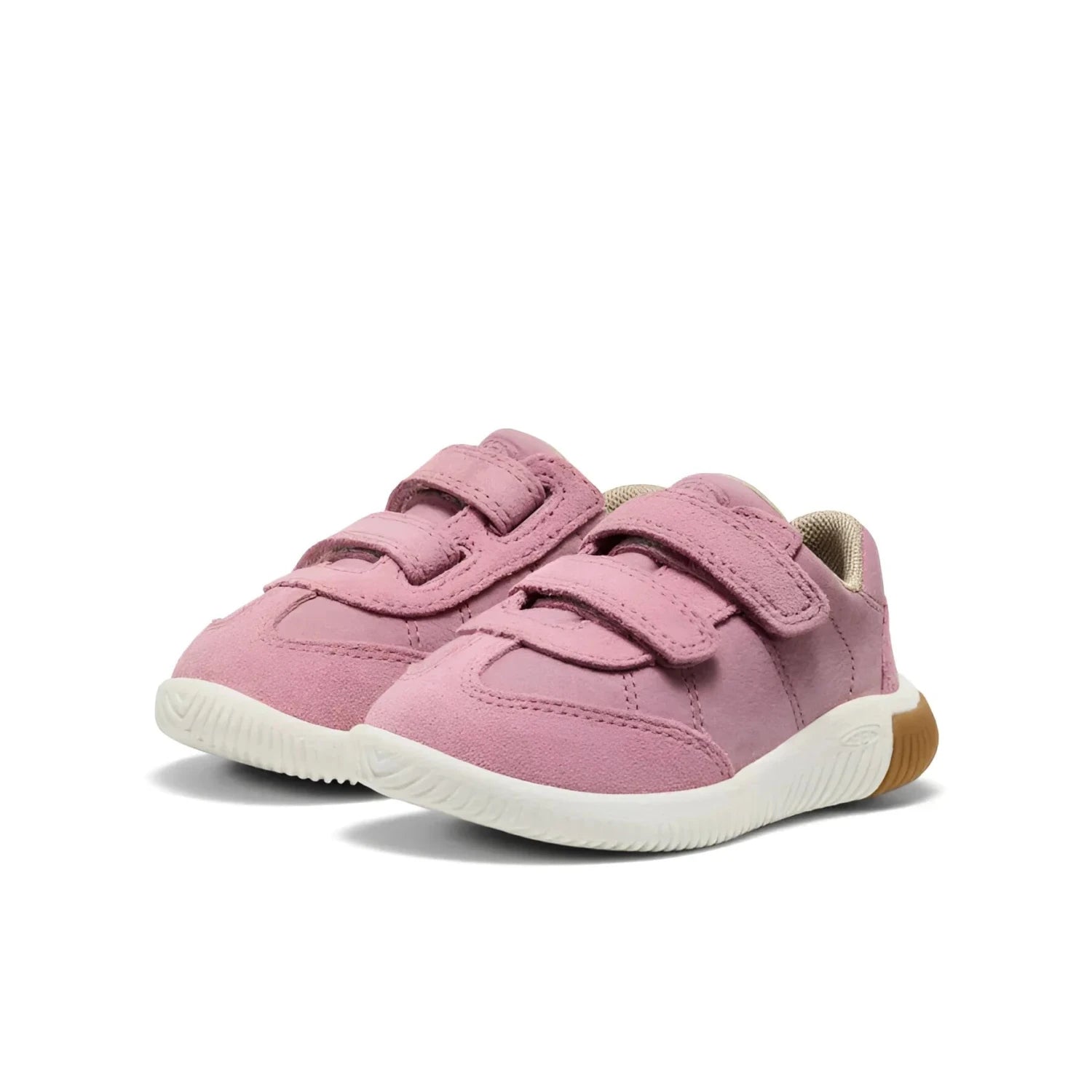 KEEN Toddler's KNX T-Toe Sneaker in lilas & star white, front view