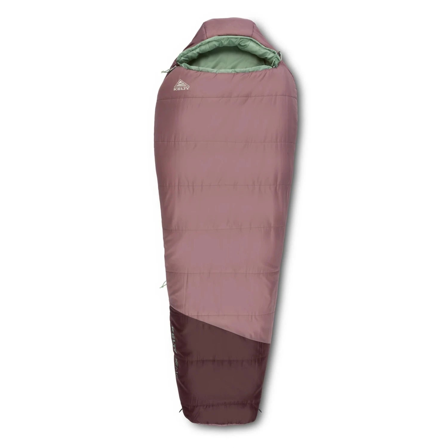 Kelty Kid's Mistral 30 Sleeping Bag in antler & huckleberry, front view