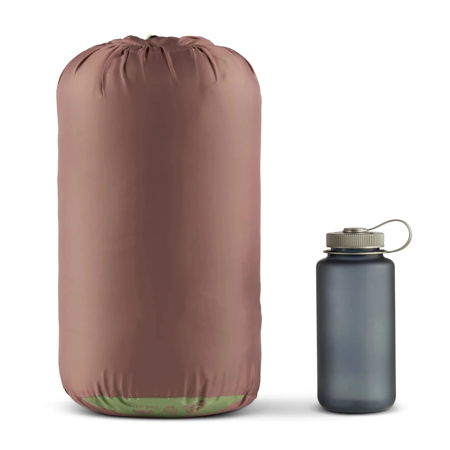 Kelty Kid's Mistral 30 Sleeping Bag in antler & huckleberry, packed view