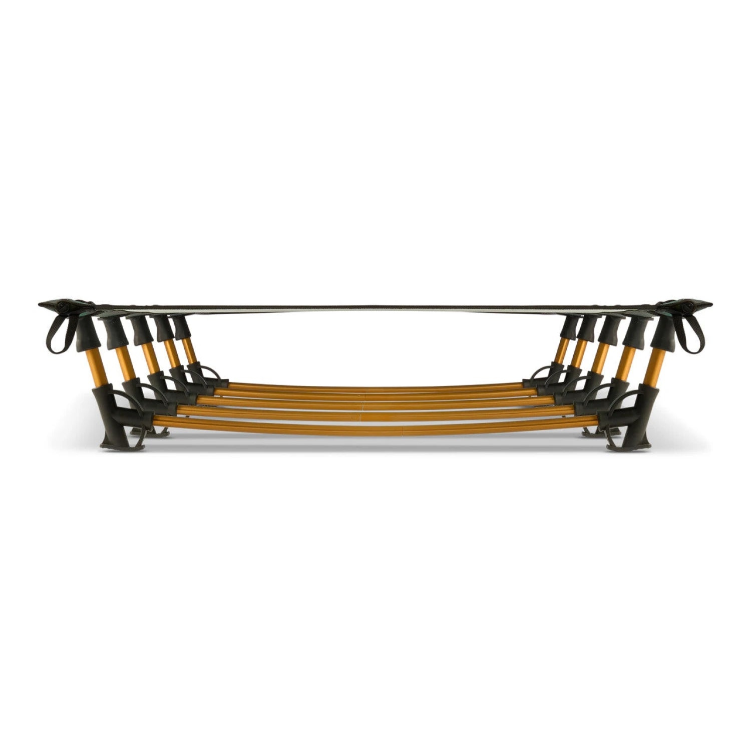 Kelty Lowdown Cot in Fern, side view showing the supports