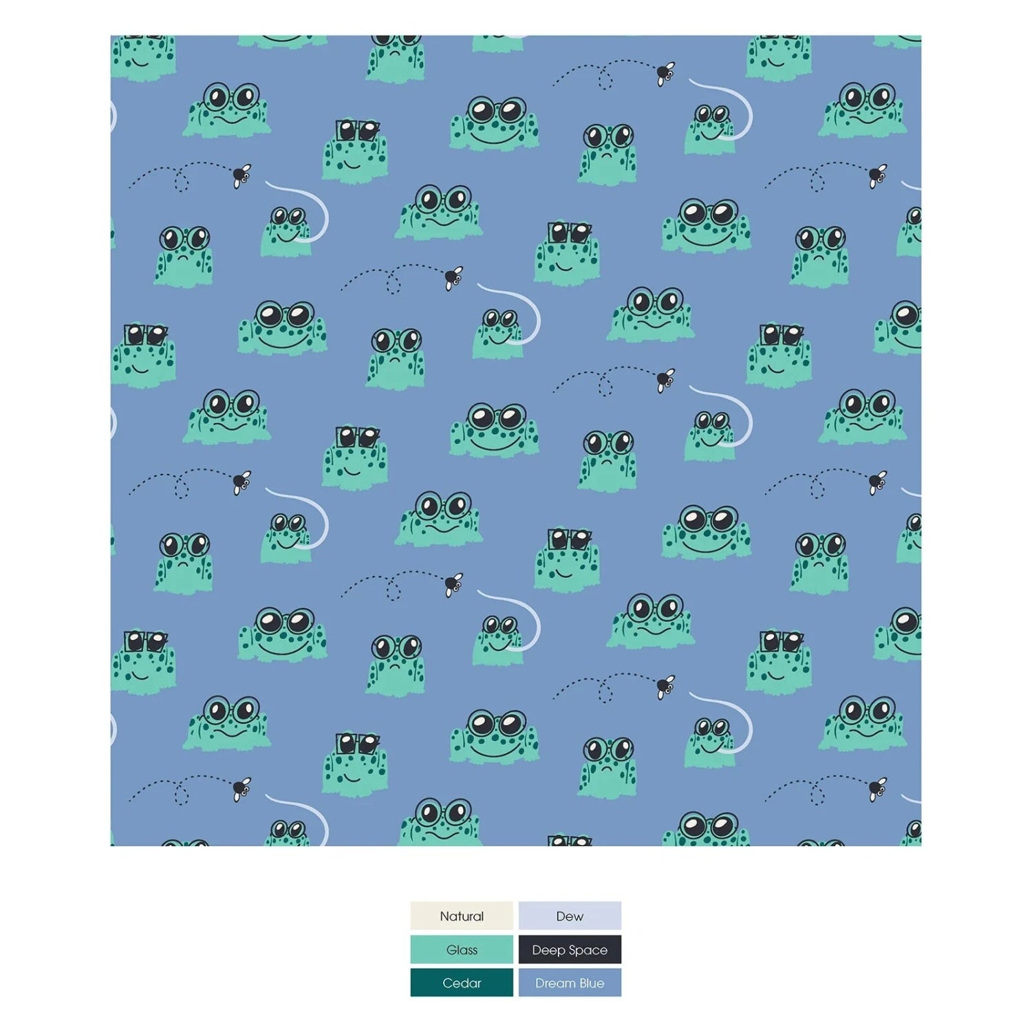 KicKee Pants Baby Convertible Zip Sleeper Blue Bespeckled Frogs Pattern