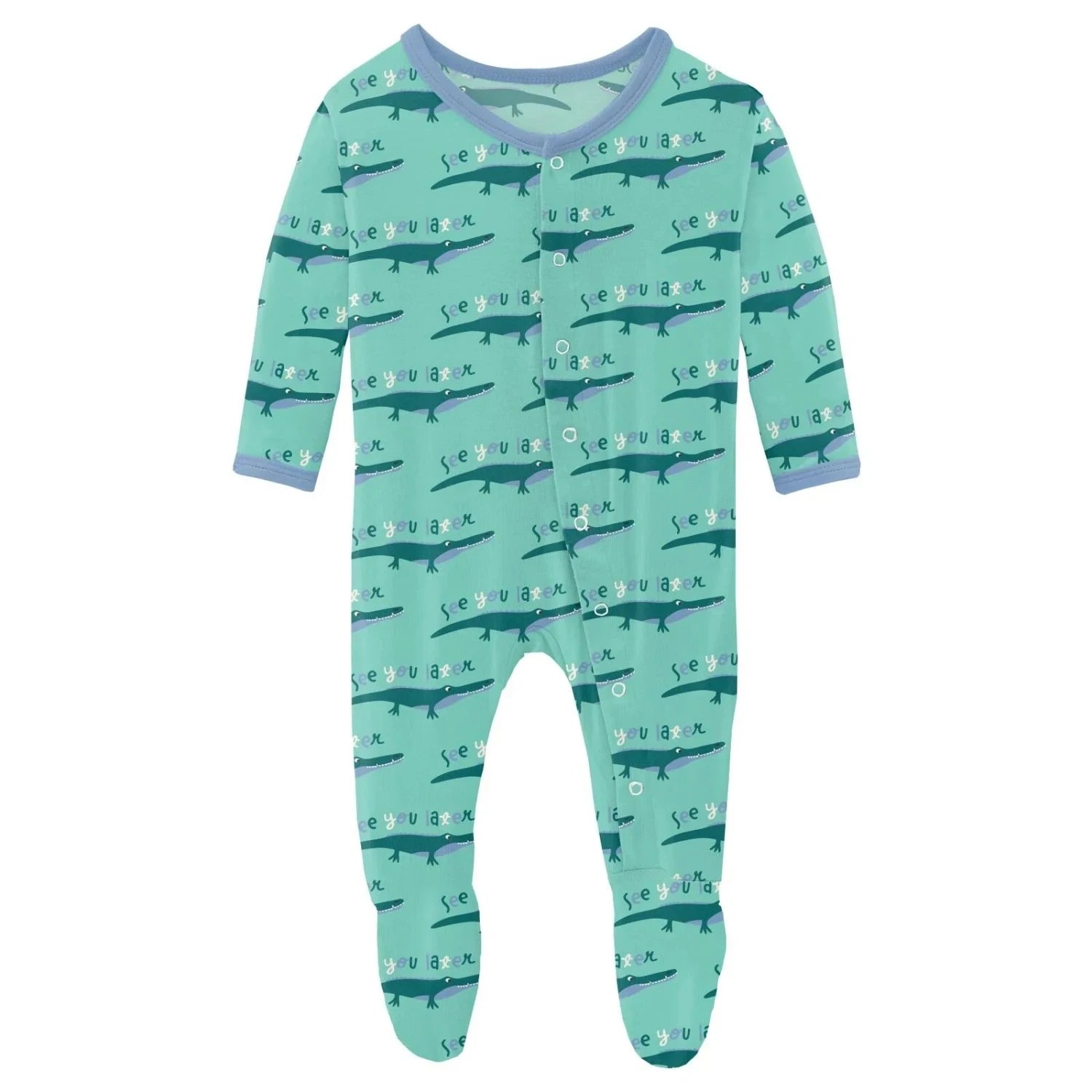 Baby Print Footie with Snaps